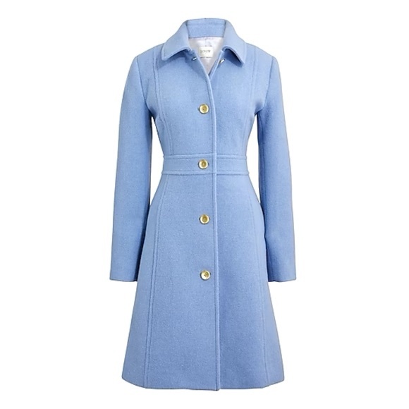 J.Crew Misty Blue Wool Lady Day Coat - NEW with Tags - Picture 1 of 5